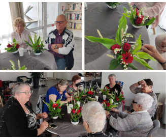 Atelier muguet avec les résidents !